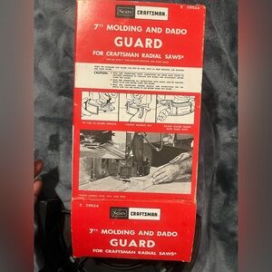 Vintage Craftsman Molding and Dado Guard for Radial Arm Saws 29524 Model